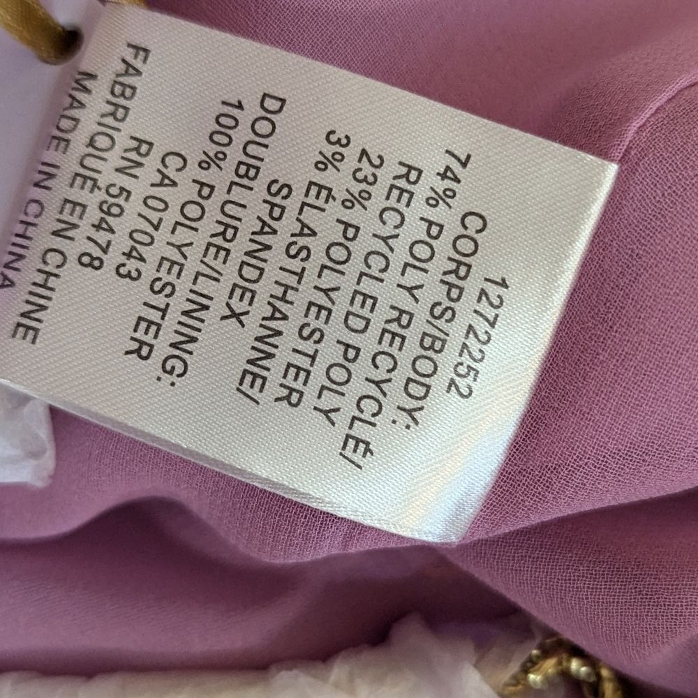 House of Harlow Lilac Satin Cropped Camisole Chain Strap Top NWT - Picture 8 of 8